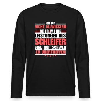 Unsurpassed performance as a grinder - Men's Premium Organic Long Sleeve Shirt - black - Front - Nico (187cm)