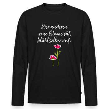 Gartenarbeit Geschenk Gärtner Hobbygärtner - Männer Premium Bio Langarmshirt - Schwarz - Vorne - Nico (187cm)
