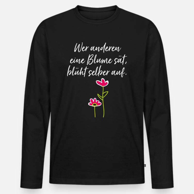 Gartenarbeit Geschenk Gärtner Hobbygärtner - Männer Premium Bio Langarmshirt - Schwarz