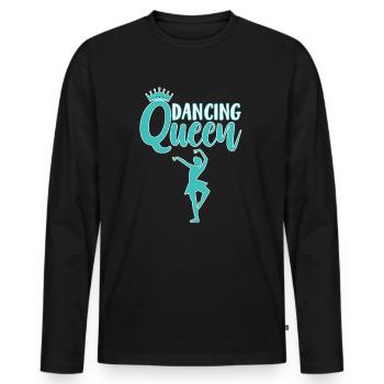 Dancing queen - T-shirt manches longues Premium bio Homme - noir - Devant - Nico (187cm)