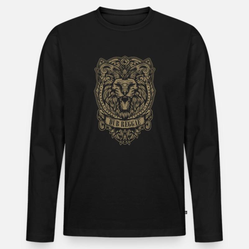 dub reggae music - Männer Premium Bio Langarmshirt - Schwarz