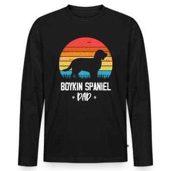 Boykin Spaniel - Männer Premium Bio Langarmshirt - Schwarz - Vorne - Nico (187cm)