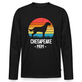 Retriever de la baie de Chesapeake - T-shirt manches longues Premium bio Homme - noir - Devant - Nico (187cm)