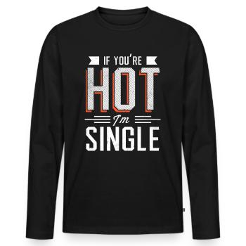Witziges Zitat - Männer Premium Bio Langarmshirt - Schwarz - Vorne - Nico (187cm)