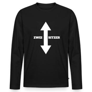 Position 69- Two-seater Malle Party Holiday - Men's Premium Organic Long Sleeve Shirt - black - Front - Nico (187cm)