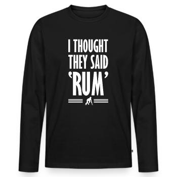 Running - Männer Premium Bio Langarmshirt - Schwarz - Vorne - Nico (187cm)