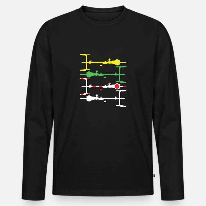 Fahrrad - Männer Premium Bio Langarmshirt - Schwarz