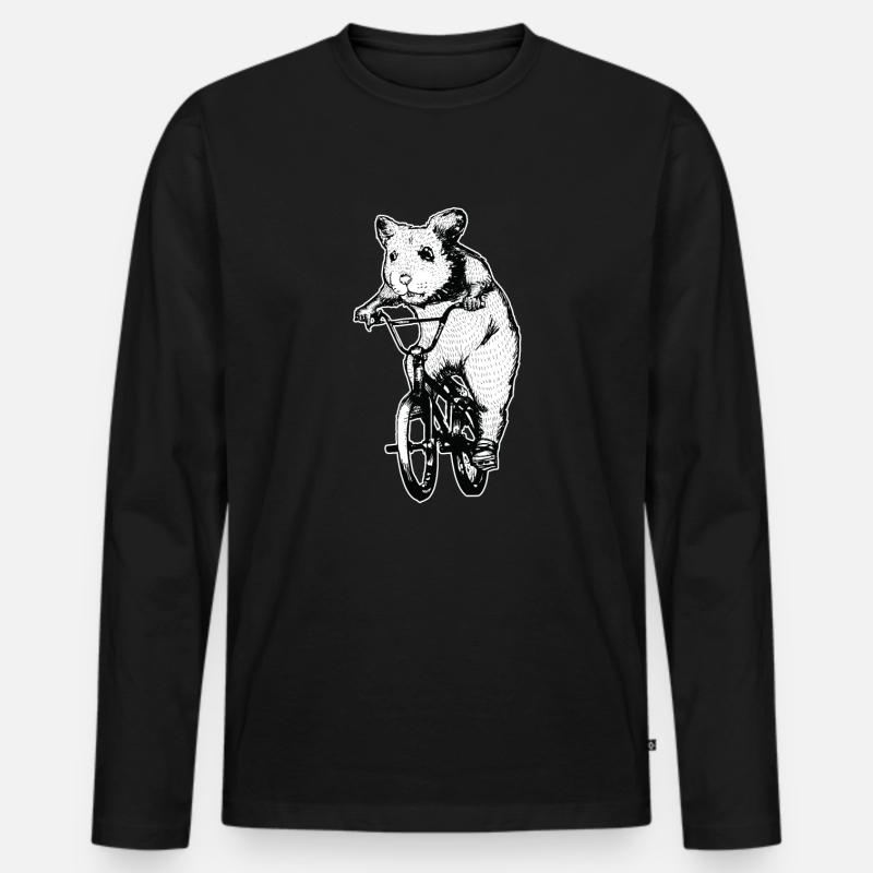 Fahrrad - Männer Premium Bio Langarmshirt - Schwarz