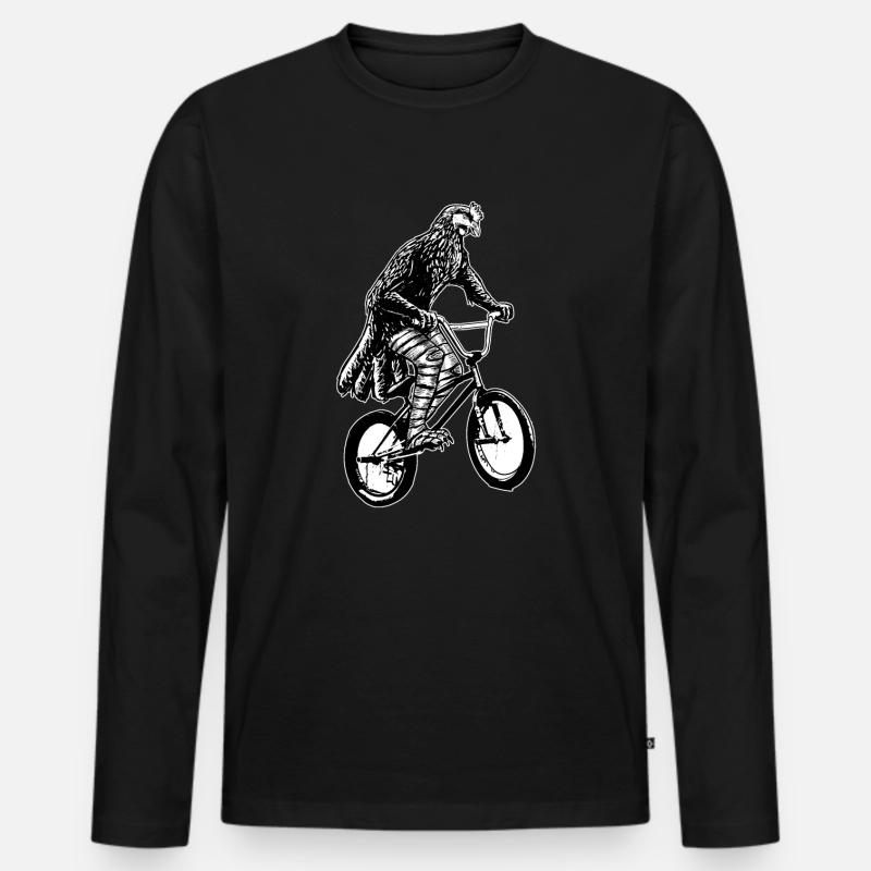 Fahrrad - Männer Premium Bio Langarmshirt - Schwarz