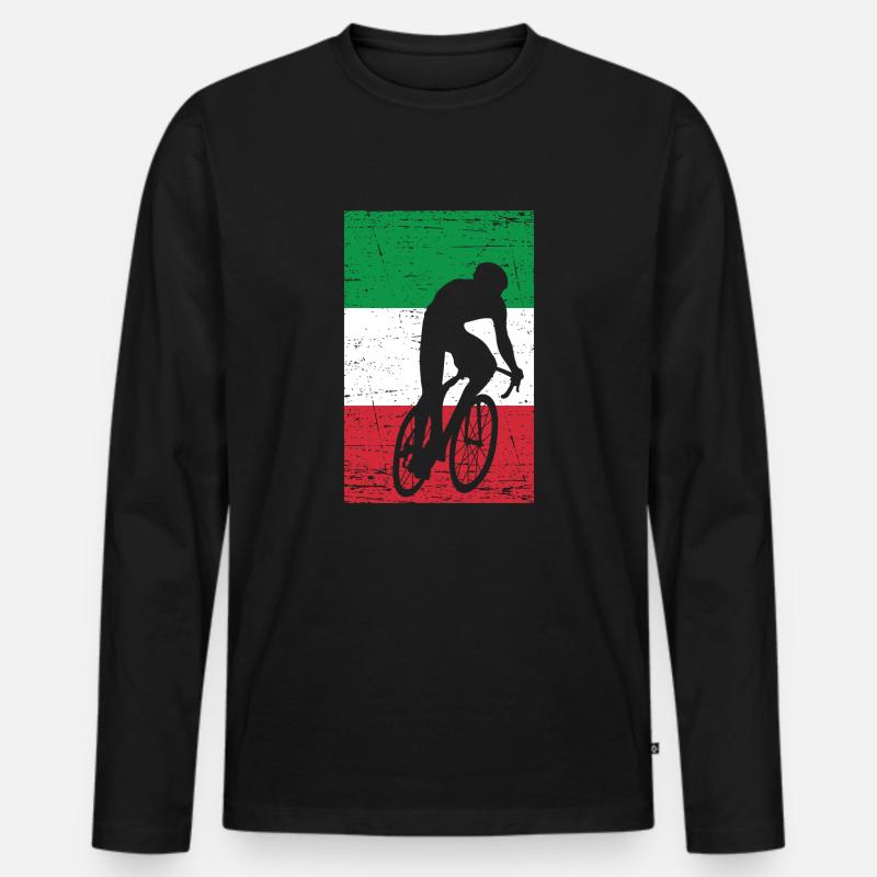 Fahrrad - Männer Premium Bio Langarmshirt - Schwarz