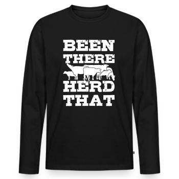 Farmer Farmer Farmer - Men's Premium Organic Long Sleeve Shirt - black - Front - Nico (187cm)