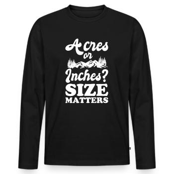 Farmer Farmer Farmer - Men's Premium Organic Long Sleeve Shirt - black - Front - Nico (187cm)