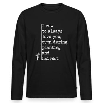 Farmer Farmer Farmer - Men's Premium Organic Long Sleeve Shirt - black - Front - Nico (187cm)