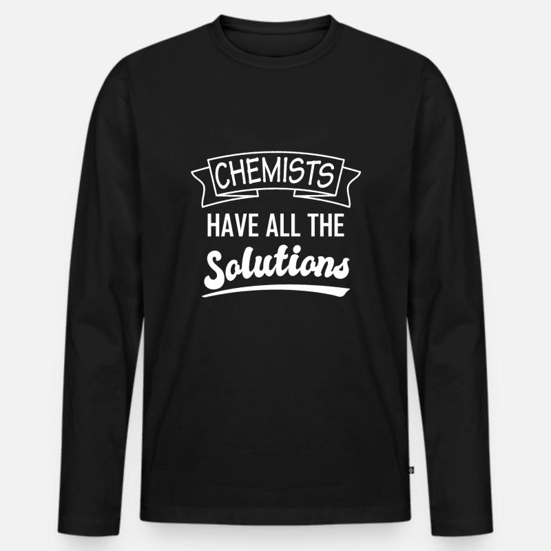 Chemie Wissenschaft - Männer Premium Bio Langarmshirt - Schwarz