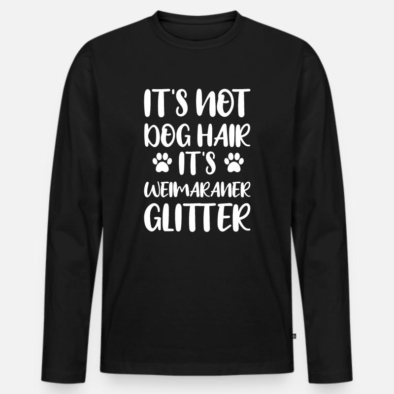 Weimaraner - Männer Premium Bio Langarmshirt - Schwarz