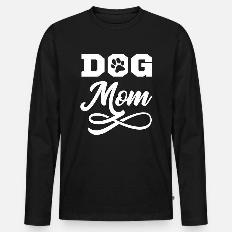 Hunde - Männer Premium Bio Langarmshirt - Schwarz