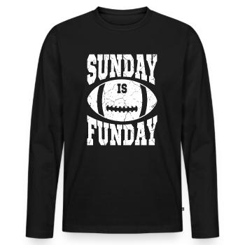 Football - Männer Premium Bio Langarmshirt - Schwarz - Vorne - Nico (187cm)