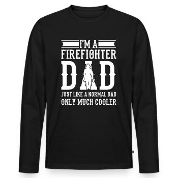 Feuerwehr - Männer Premium Bio Langarmshirt - Schwarz - Vorne - Nico (187cm)
