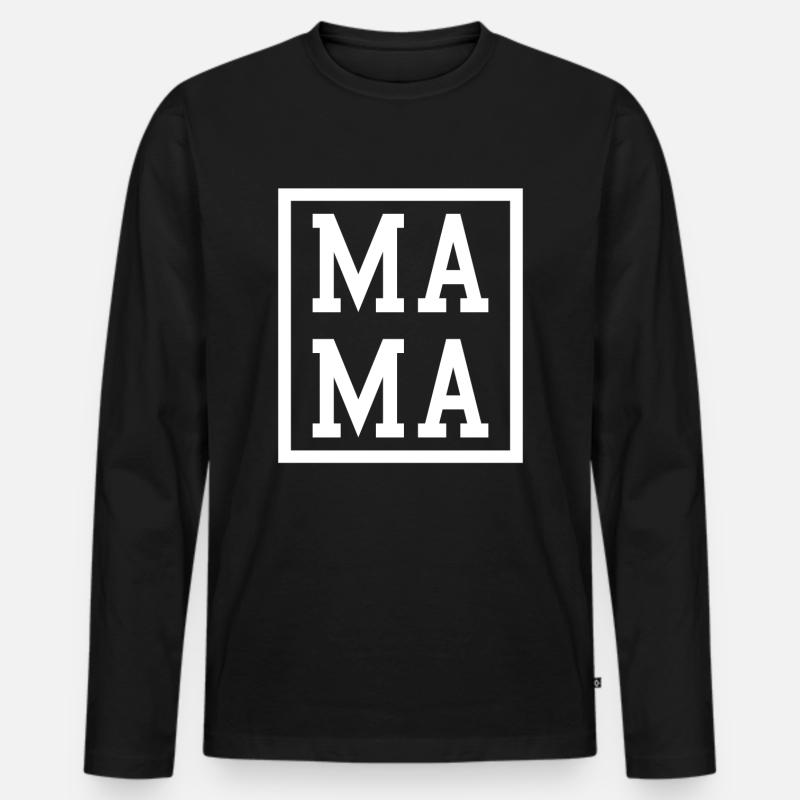 Mama - Männer Premium Bio Langarmshirt - Schwarz