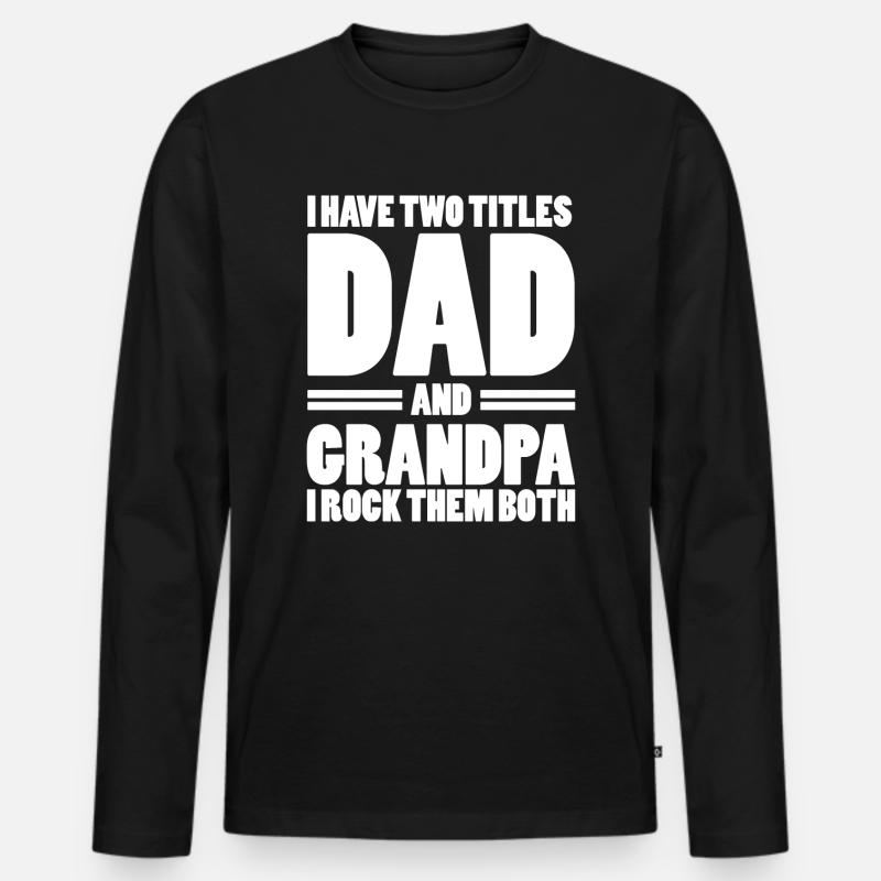 Opa - Männer Premium Bio Langarmshirt - Schwarz
