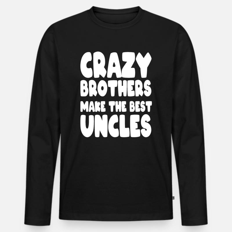Onkel - Männer Premium Bio Langarmshirt - Schwarz