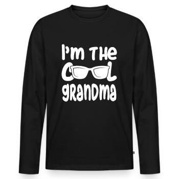 Oma - Männer Premium Bio Langarmshirt - Schwarz - Vorne - Nico (187cm)