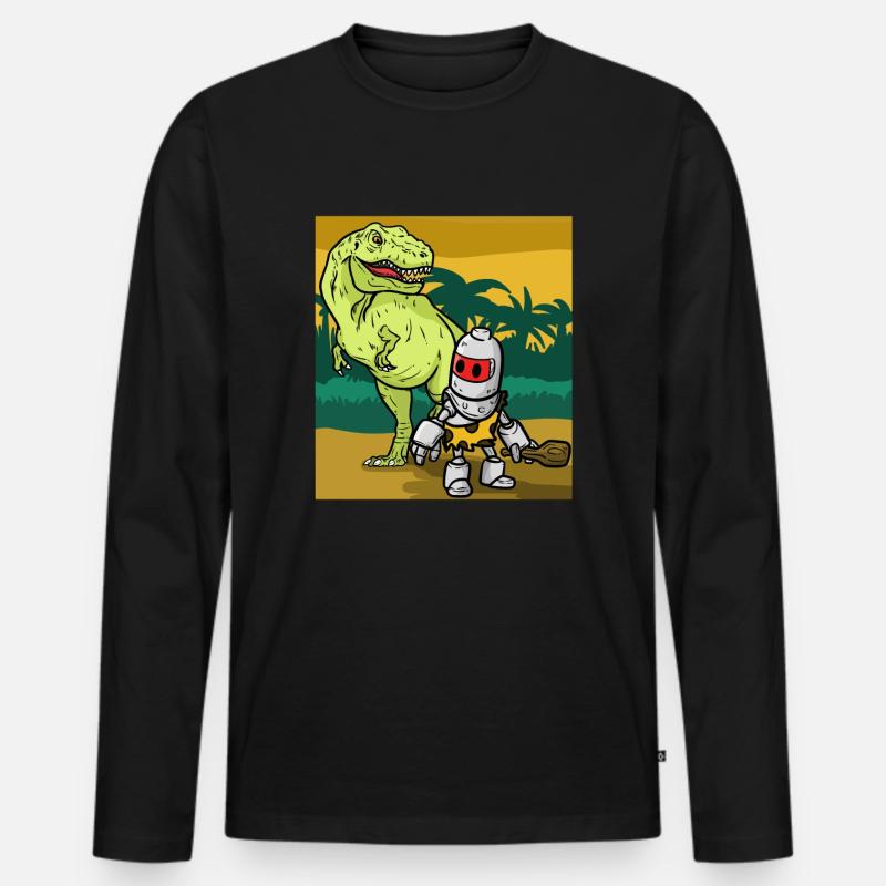 Ancient Times Antike - Männer Premium Bio Langarmshirt - Schwarz