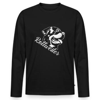 Rottweiler - Männer Premium Bio Langarmshirt - Schwarz - Vorne - Nico (187cm)