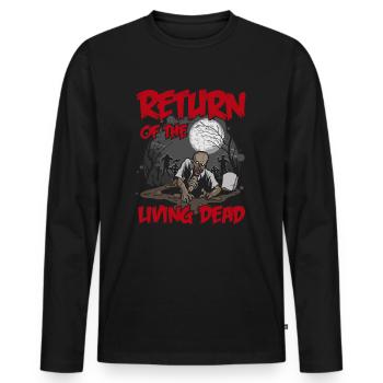 Zombies Kommen zurück Halloween Monster - Männer Premium Bio Langarmshirt - Schwarz - Vorne - Nico (187cm)