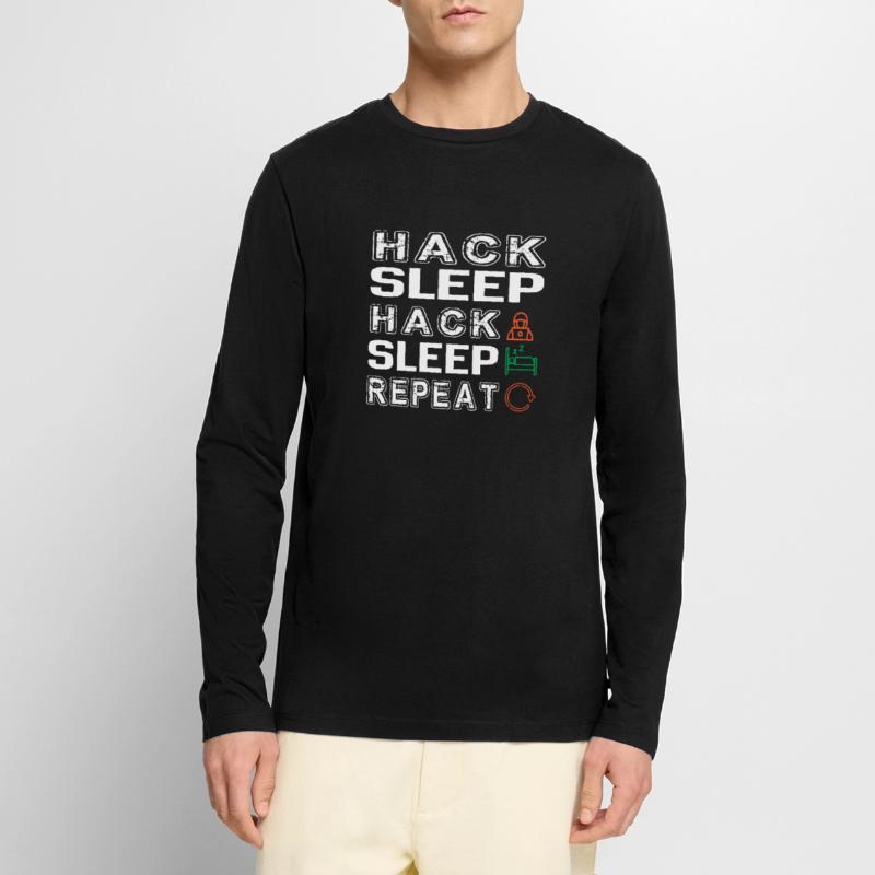 Hacker Hacking Programming Computer T-shirt manches longues Premium bio Homme