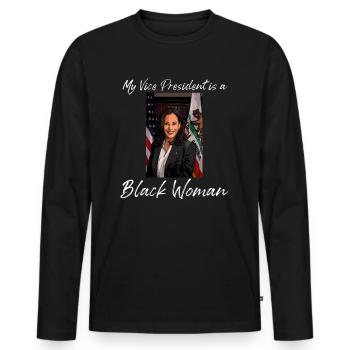 Kamala Harris 2020, let's do it, Kamala Harris - Men's Premium Organic Long Sleeve Shirt - black - Front - Nico (187cm)