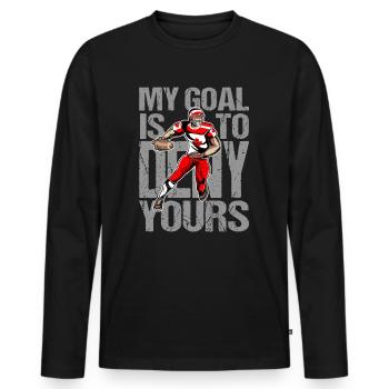 Canada Football Geschenkidee - Männer Premium Bio Langarmshirt - Schwarz - Vorne - Nico (187cm)