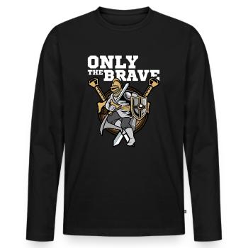 Ultimate Warrior Medieval Knight Geschenkidee - Männer Premium Bio Langarmshirt - Schwarz - Vorne - Nico (187cm)