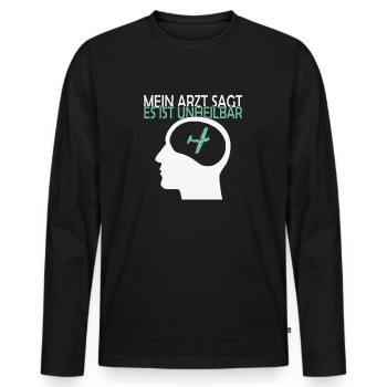 Unheilbar modellflug modellflieger pilot - Männer Premium Bio Langarmshirt - Schwarz - Vorne - Nico (187cm)