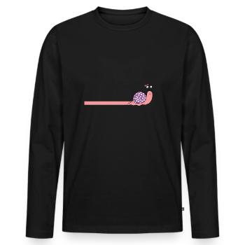 slug - Men's Premium Organic Long Sleeve Shirt - black - Front - Nico (187cm)