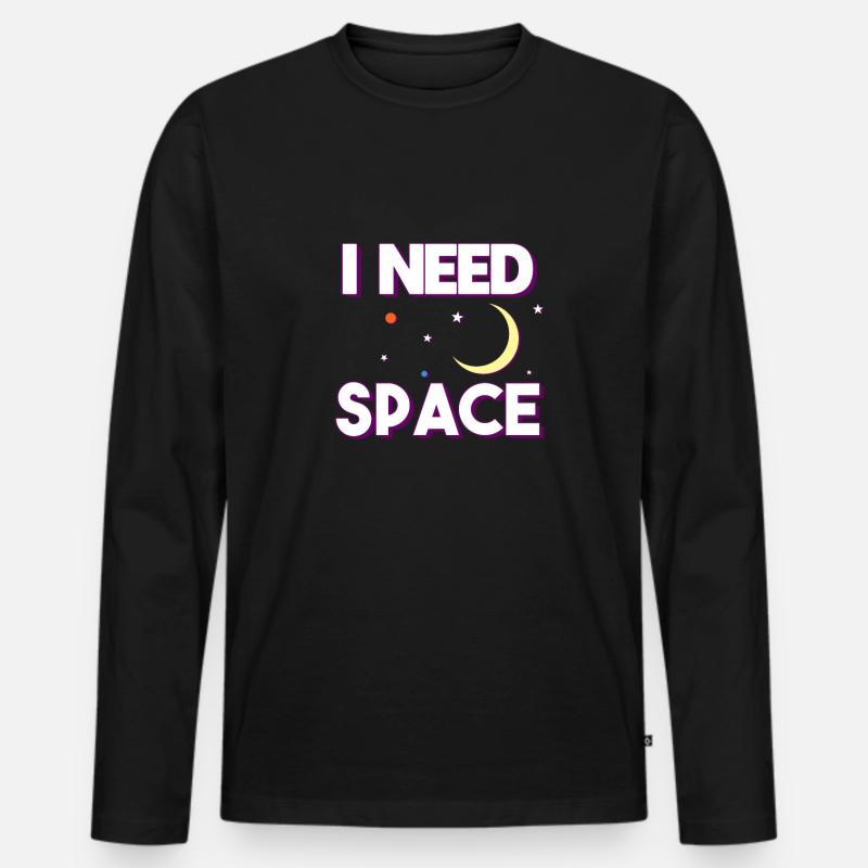 Raumfahrt - Männer Premium Bio Langarmshirt - Schwarz