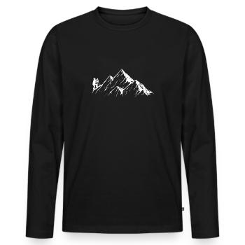Ski de randonnée Ski de randonnée Ski de montagne - T-shirt manches longues Premium bio Homme - noir - Devant - Nico (187cm)