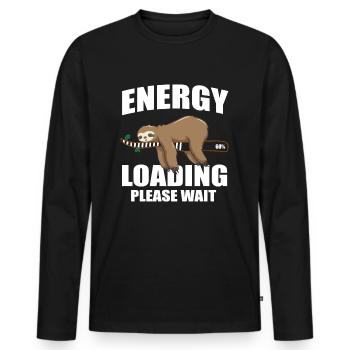 Energy Invite un cadeau de refroidisseur - T-shirt manches longues Premium bio Homme - noir - Devant - Nico (187cm)