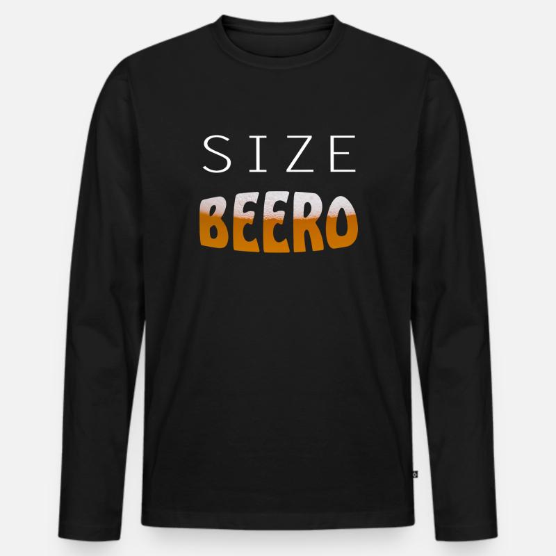 Bier beer lustiger Spruch - Männer Premium Bio Langarmshirt - Schwarz