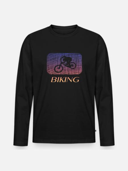 biking - Männer Premium Bio Langarmshirt - Schwarz
