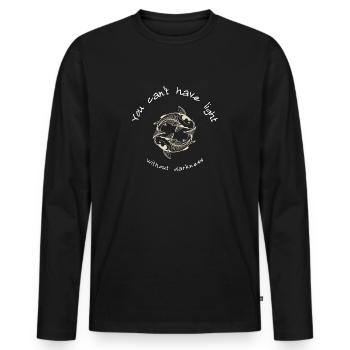 Yin Yang you cant have light without darkness - Men's Premium Organic Long Sleeve Shirt - black - Front - Nico (187cm)