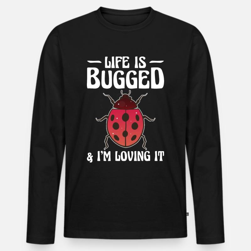 Insekten - Männer Premium Bio Langarmshirt - Schwarz