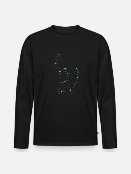 Orion Constellation Stars - Men's Premium Organic Long Sleeve Shirt - black