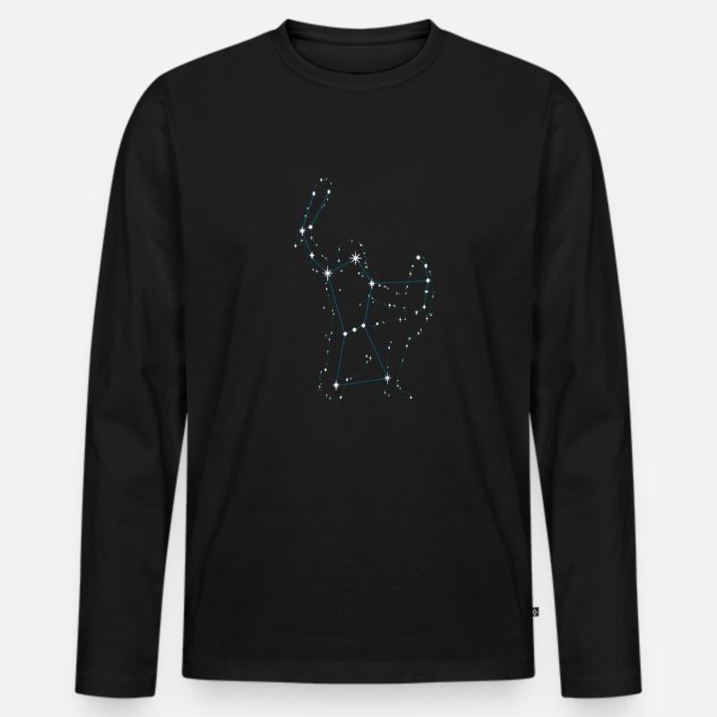 Orion Sternbild Sterne - Männer Premium Bio Langarmshirt - Schwarz