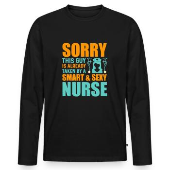 Sorry, This Guy Is Already One - Men's Premium Organic Long Sleeve Shirt - black - Front - Nico (187cm)