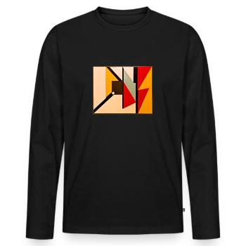 Modern Art - T-shirt manches longues Premium bio Homme - noir - Devant - Nico (187cm)