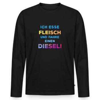Dieselfahrverbot Lustiger Spruch Diesel auto - Männer Premium Bio Langarmshirt - Schwarz - Vorne - Nico (187cm)