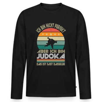 Je ne suis pas parfait, mais je suis un judoka - T-shirt manches longues Premium bio Homme - noir - Devant - Nico (187cm)