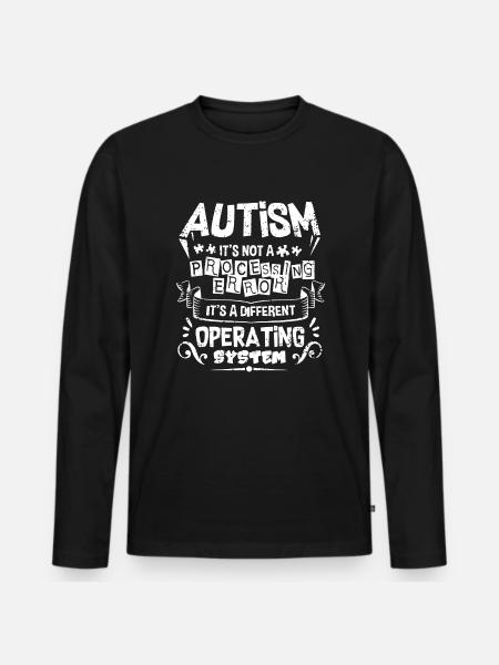 Autism Awareness Shirt - Men's Premium Organic Long Sleeve Shirt - black