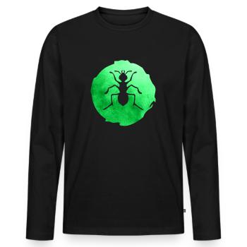 Ants - Men's Premium Organic Long Sleeve Shirt - black - Front - Nico (187cm)